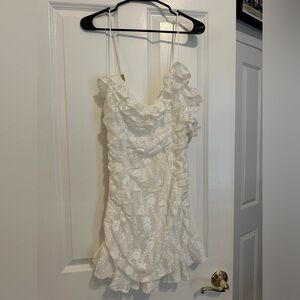 BRAND NEW SELFIE LESLIE WHITE LACE MINI DRESS